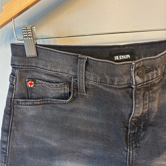 Hudson Jeans Black/Gray Distressed Jean Shorts size 27 - Picture 4 of 8